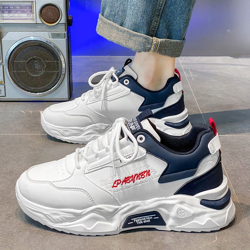 Men'S Shoes Fleece-Lined Warm Cotton Shoes Youth Sports Leisure Heightening Torre Tide Shoes - Image 1